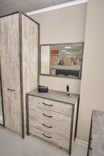 Коллекция Клео Зеркало к комоду комбинированному Дуб Юкон/Ателье темное (Набор)