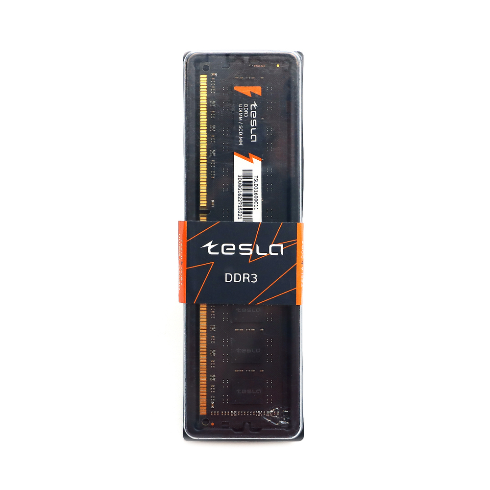 Память TESLA DDR3 DIMM 4Гб, 1600МГц, CL11, Retail, 1.35/1.5В (TSLD3-1600-C11-4G)