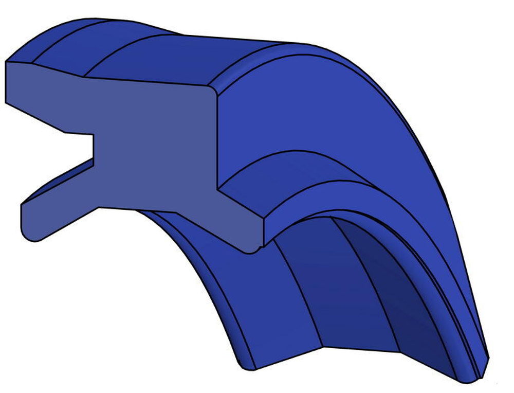 A853-008 PU Пневматическое грязесъёмное уплотнение штока 8-14,2-5/3,6