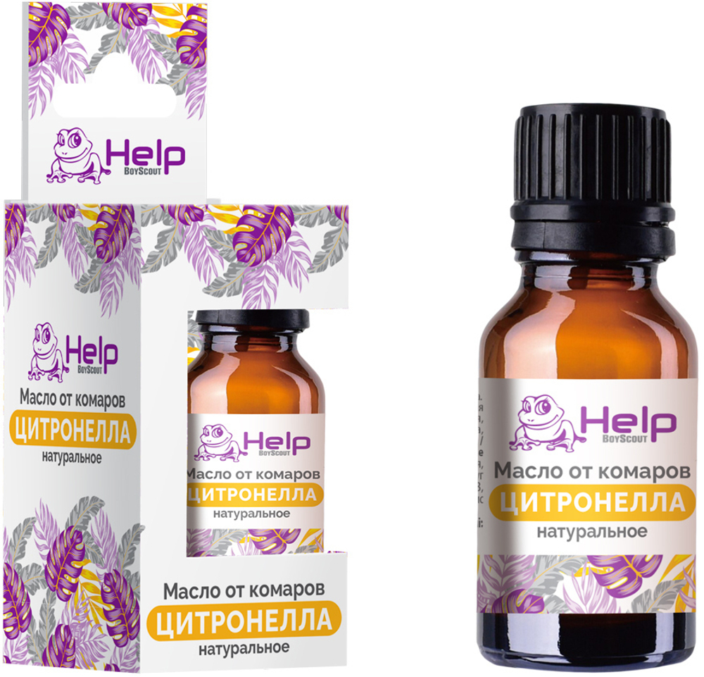Масло эфирное HELP 15мл Цитронелла