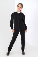 Джемпер для девочки Бомбер-1 Виотекс ЧЁРНЫЙ