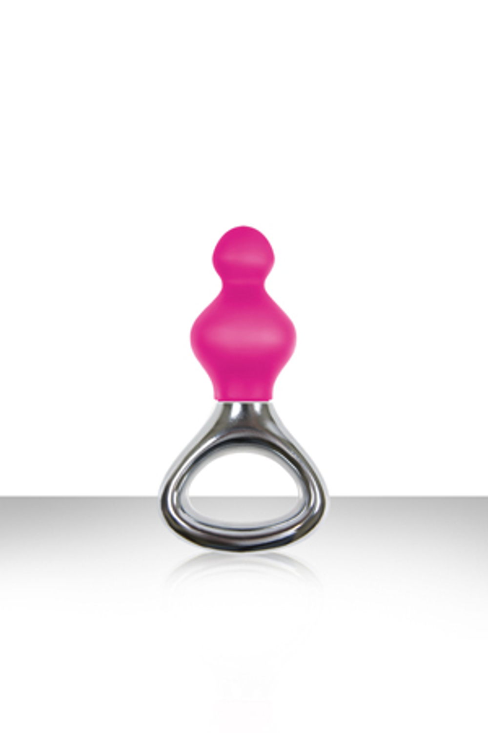 Розовая анальная елочка Jolie Platinum Plug Small из силикона - 9,9 см.