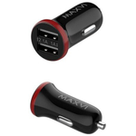 АЗУ 30W  1USB-A QC/1USB-C 6A LED Maxvi  metallic black