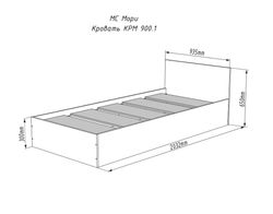 МС Мори Кровать КРМ 900.1/2 Графит