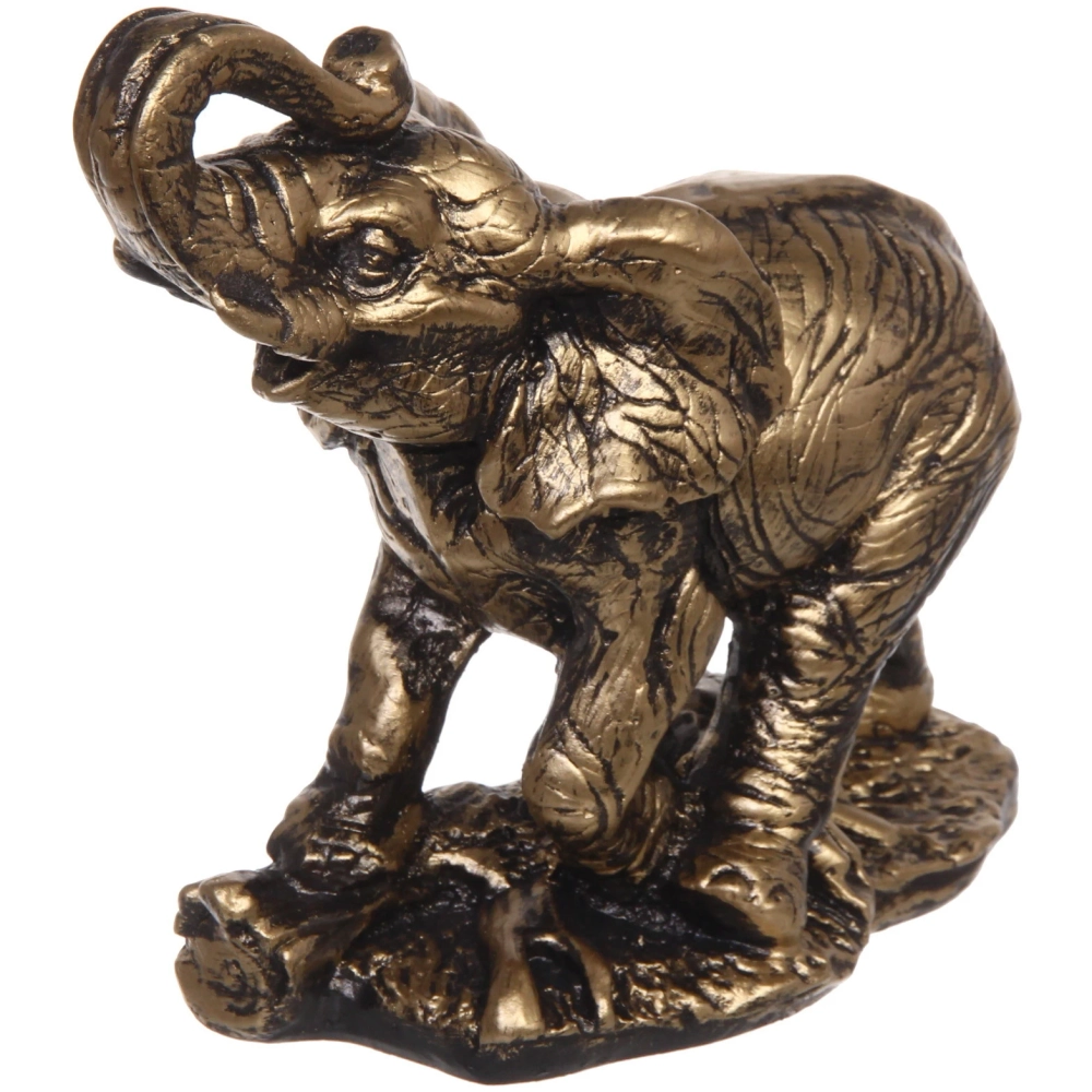 Статуэтка из гипса «Слон» 16*19см античное золото