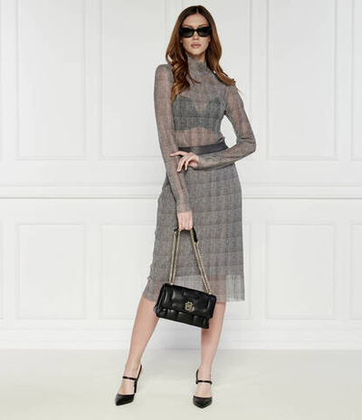 Блузка Emata_Mesh_AOP BOSS BLACK - серый(50521730)