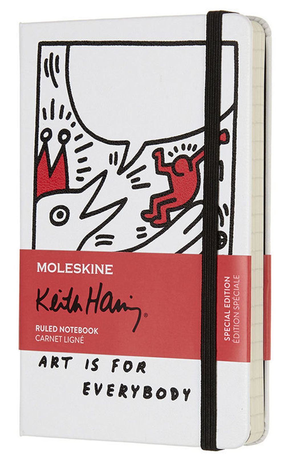 Блокнот Moleskine Limited Keith Haring Pocket 90x140мм 192стр линейка белый (LEKH01MM710)