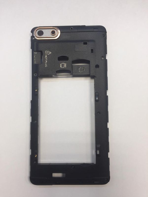 Задняя часть корпуса для BQ BQ-5020 Strike черная (рамка камеры розовое золото)