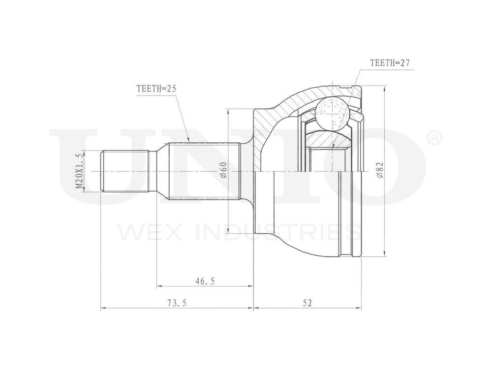 ШРУС внешний UNIO CVJ-20195