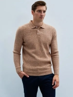 Джемпер поло с косами