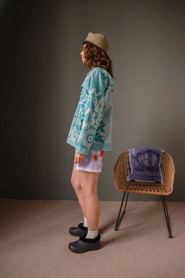 Куртка с Зелёными Цветами зелёная - фото 4