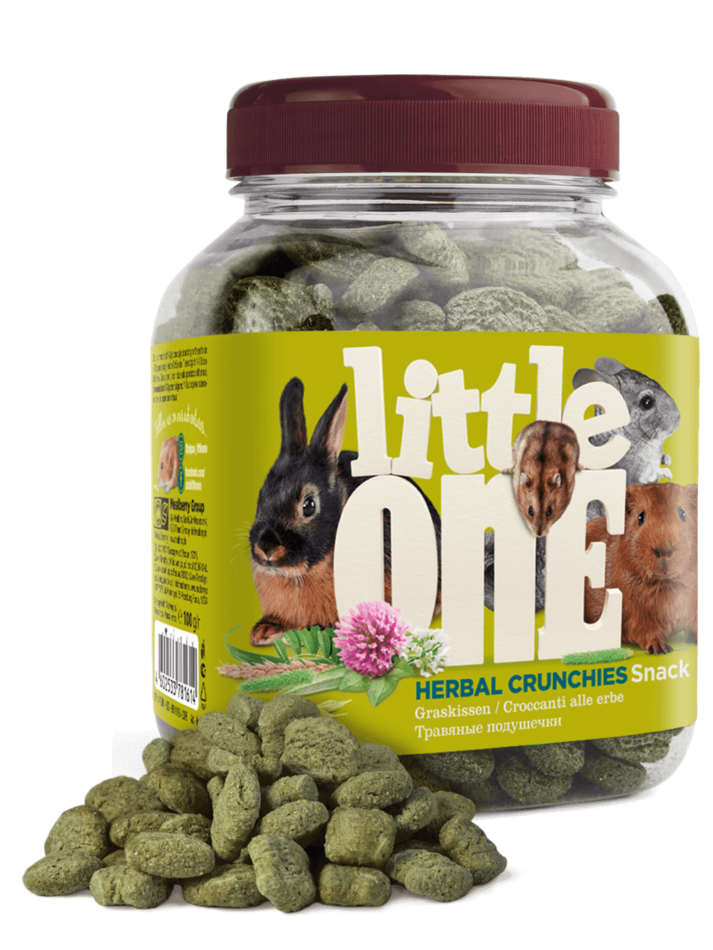 Little One Травяные подушечки. Лакомство для всех видов грызунов, 100 г