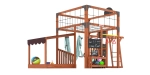 Детская площадка Савушка КУБ-4 (Махагон) с гамаком для йоги