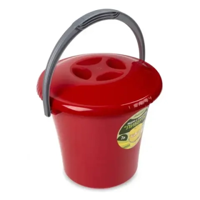 Ведро Либерти 7л с крышкой красное С603ККРА (комплект 16 шт)