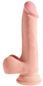 Телесный фаллоимитатор на присоске 7.5  Triple Density Cock - 22,9 см.