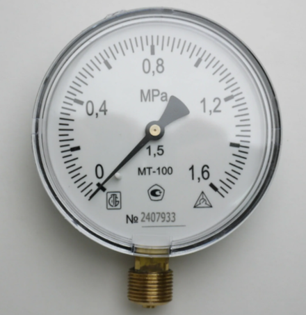 Манометр МТ-100 1,6 МПа 1/2 (G1/2 дюймовая)  трубная