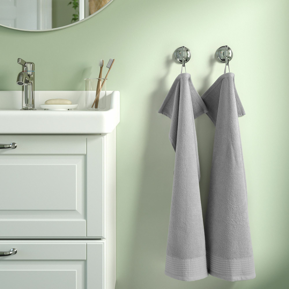 Полотенце IKEA VINARN (ВИНАРН), Светло-серый, 40х70 см