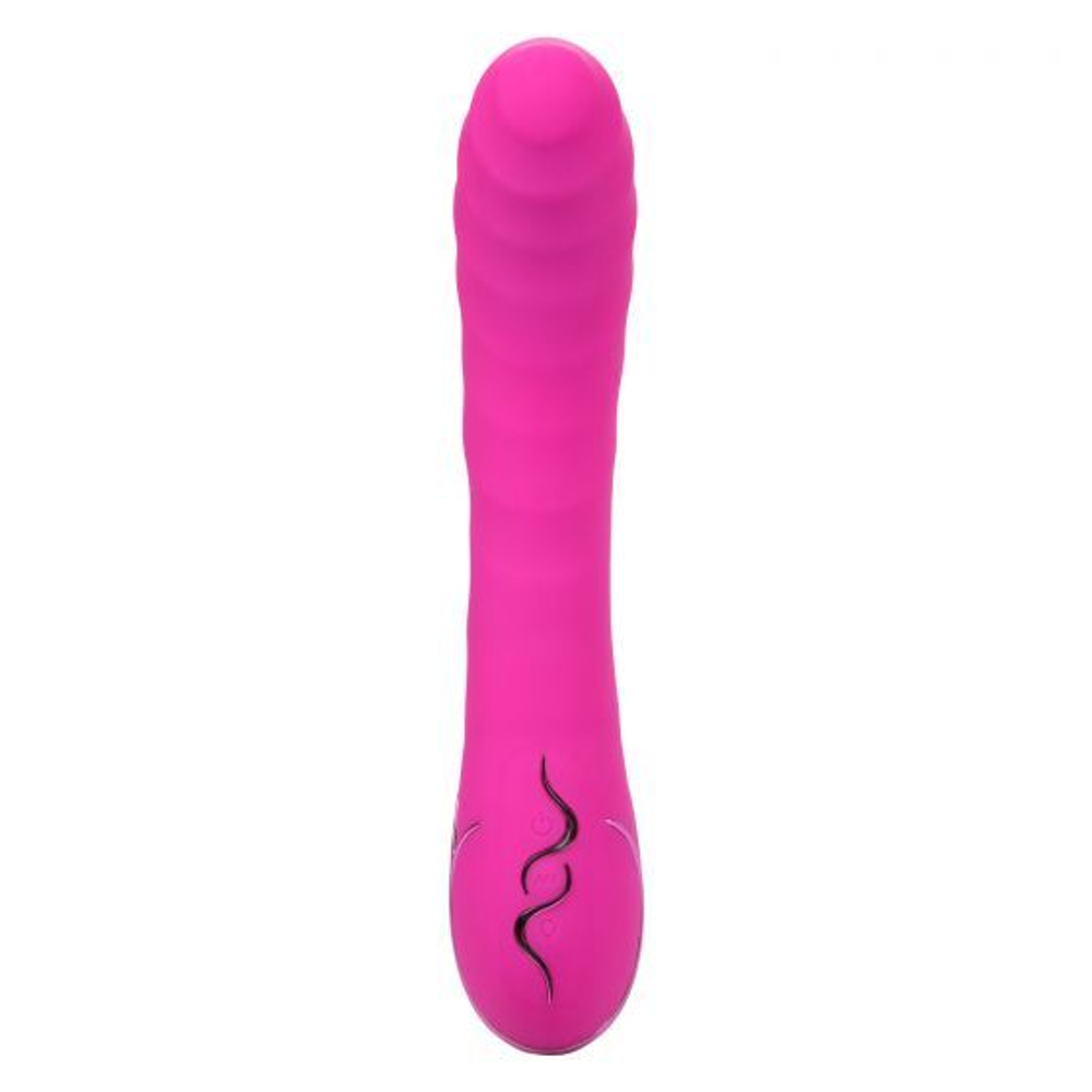 Розовый вибромассажер Insatiable G Inflatable G-Wand с функцией расширения - 21,5 см.