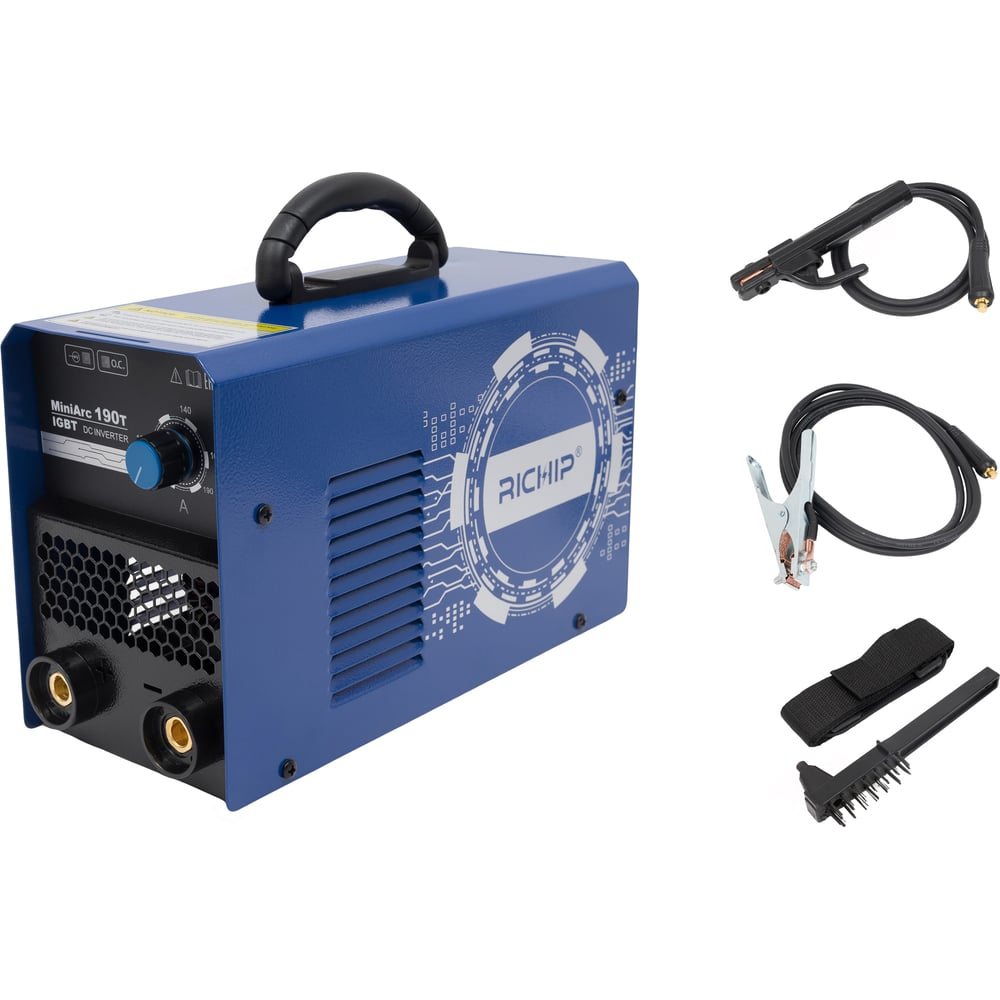 Инверторный сварочный аппарат (190 А; 2+1.5 м; ПВ 60%) Richip MiniArc 190T