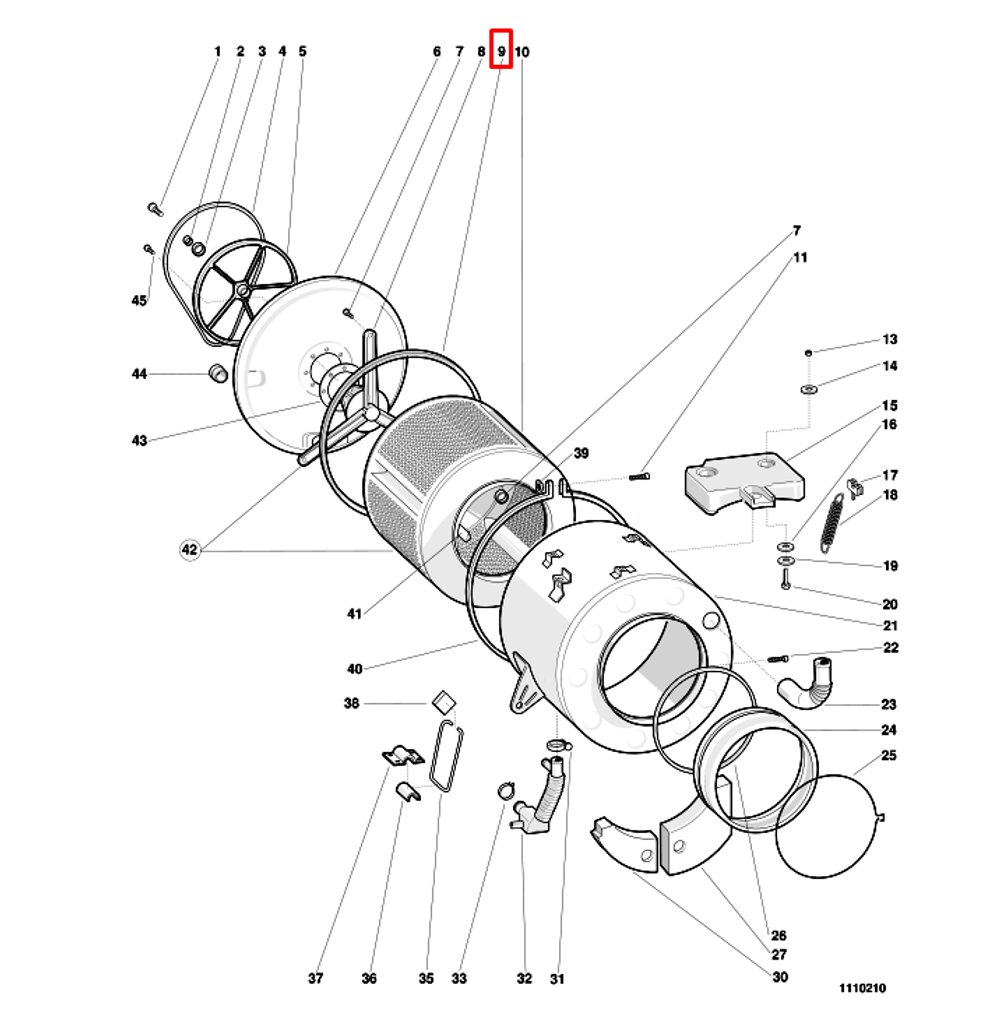 Прокладка задней стенки бака для стиральной машины Indesit (Индезит) - 103637