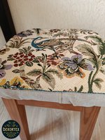 Набор чехлов на табурет из гобелена Птица дивная (33х33 см) - 2шт