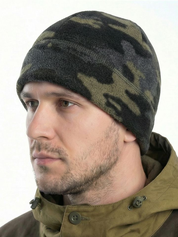 Шапка флисовая (темный мультикам)