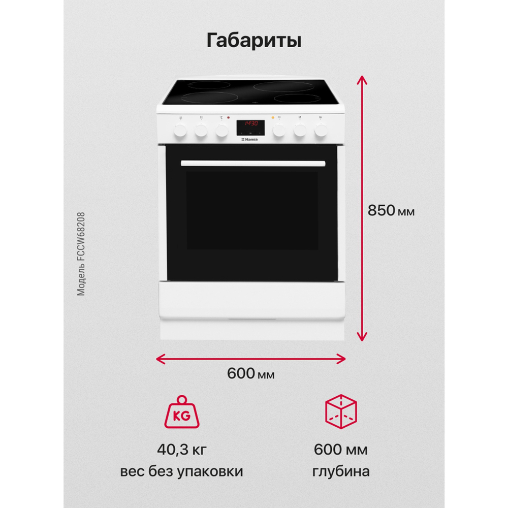 Электрическая плита Hansa FCCW68208