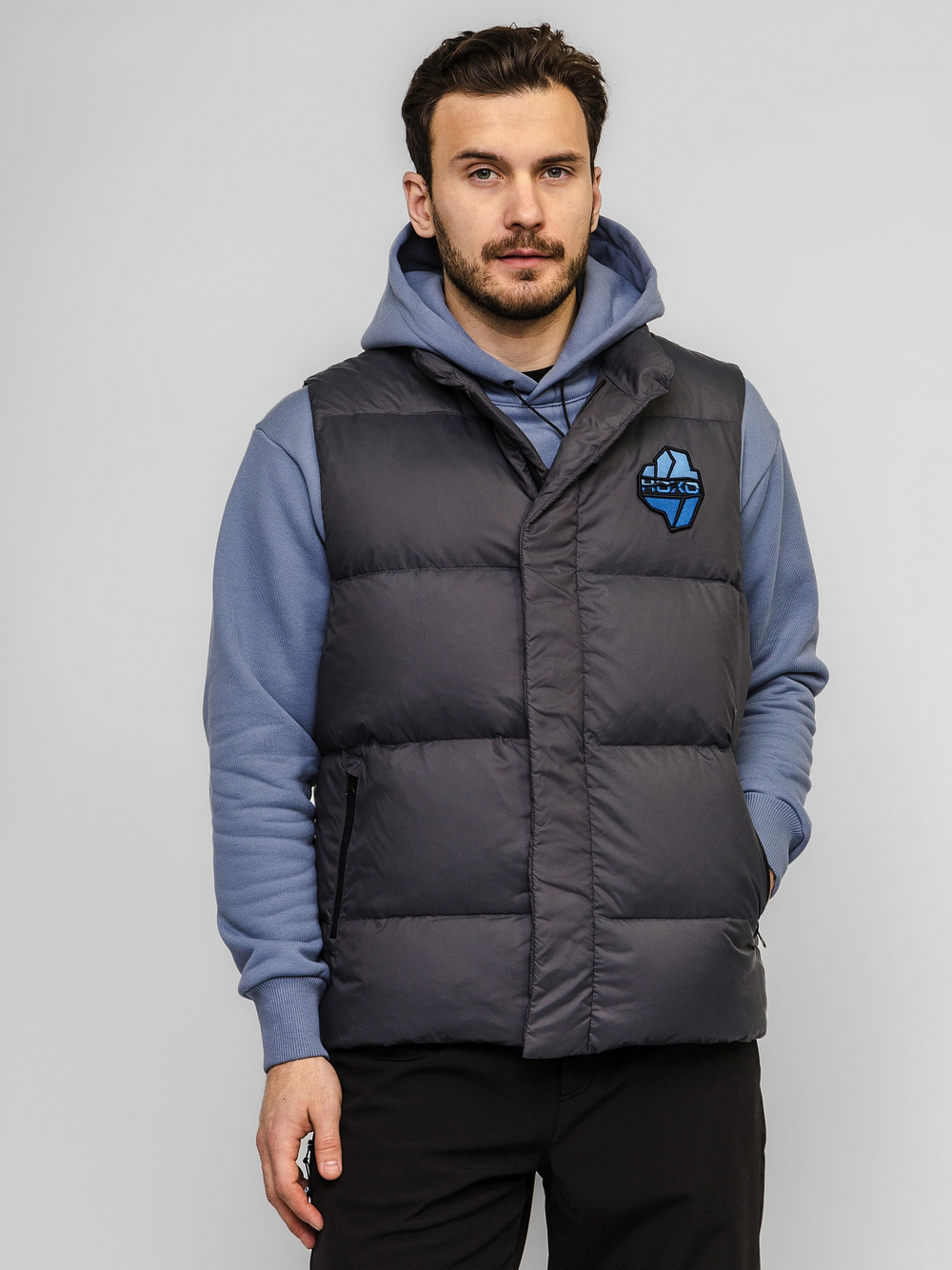 Жилет "НОХО" утеплённый, унисекс, цвет "Стальной ледник"