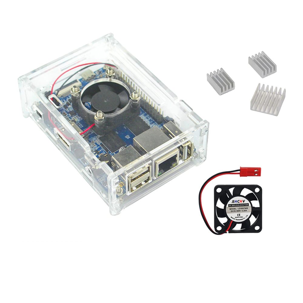 Прозрачный корпус с вентилятором для Orange Pi PC/PC Plus