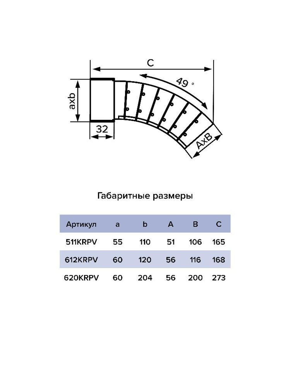 Колено KRPV 60х204 пластик ERA