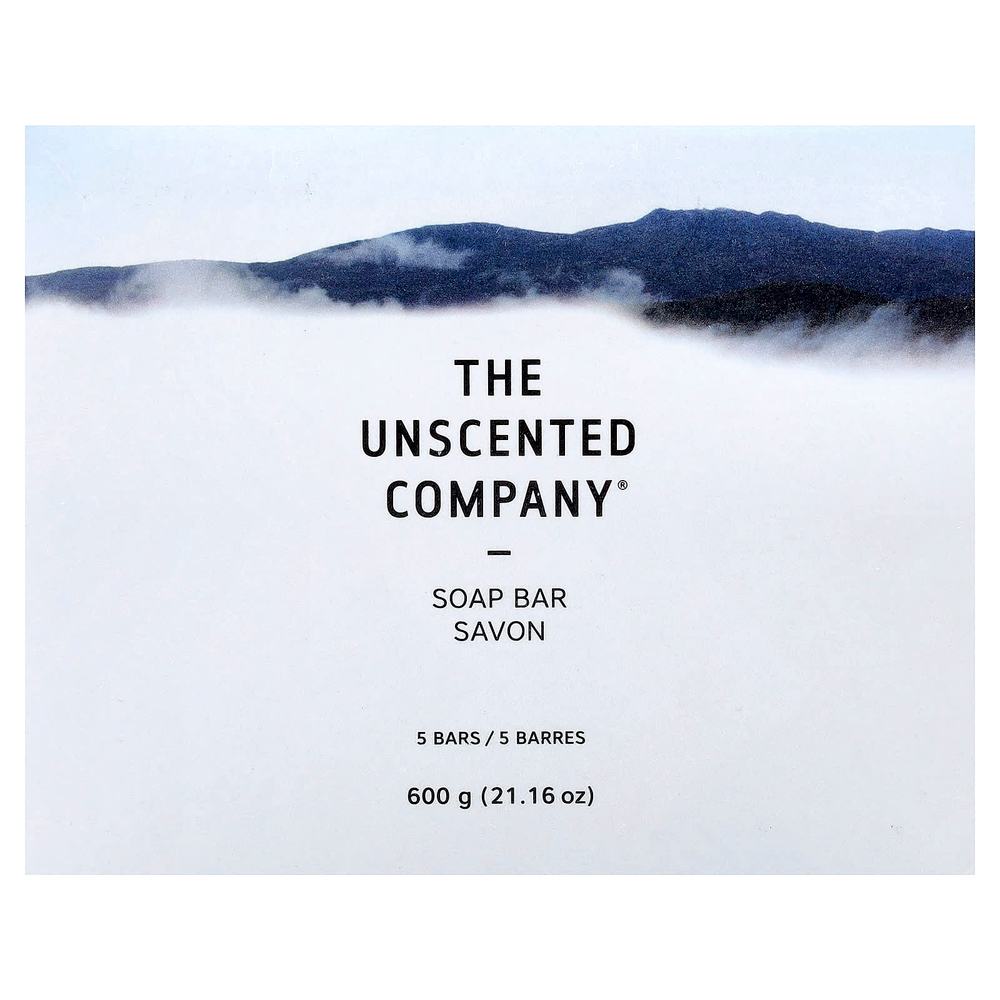 The Unscented Company, Мыло, без отдушек, 5 шт., 600 г (21,16 унции)