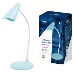 TLD-559 Blue-LED-280Lm-5000K-Dimmer Светильник настольный. 3W. Сенсорный выключатель. Голубой. ТМ Uniel