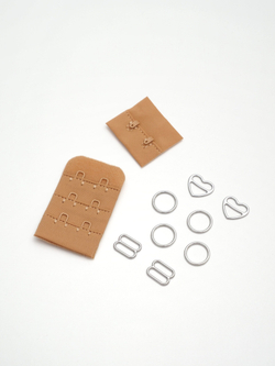 Подборка загорелых телесных бельевых резинок + застежка для бюстгальтера текстильная