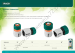 RACO ORIGINAL, 1/2″ + 1/2″ с автостопом, из ABS пластика, быстросъемный соединитель, для шланга, набор (4250-55265B)