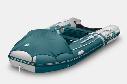 Надувная лодка GLADIATOR E420PRO морской зеленый-белый