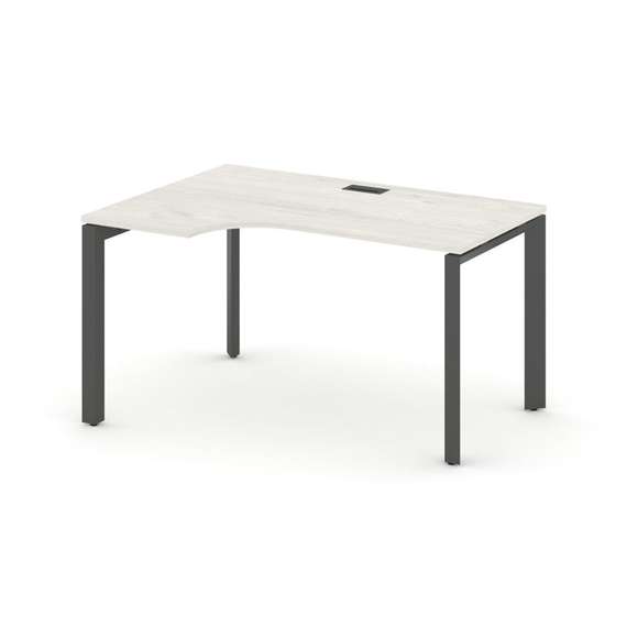 Style Project Стол рабочий эргономичный SN-59P.SPA-022(L) Дуб Наварра/Металл Антрацит/Черный Заглушк