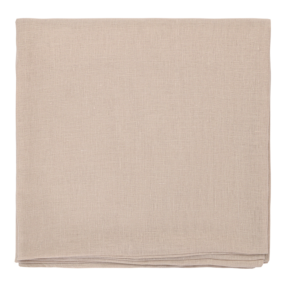 Скатерть из стираного льна бежевого цвета из коллекции essential, 170х170 см