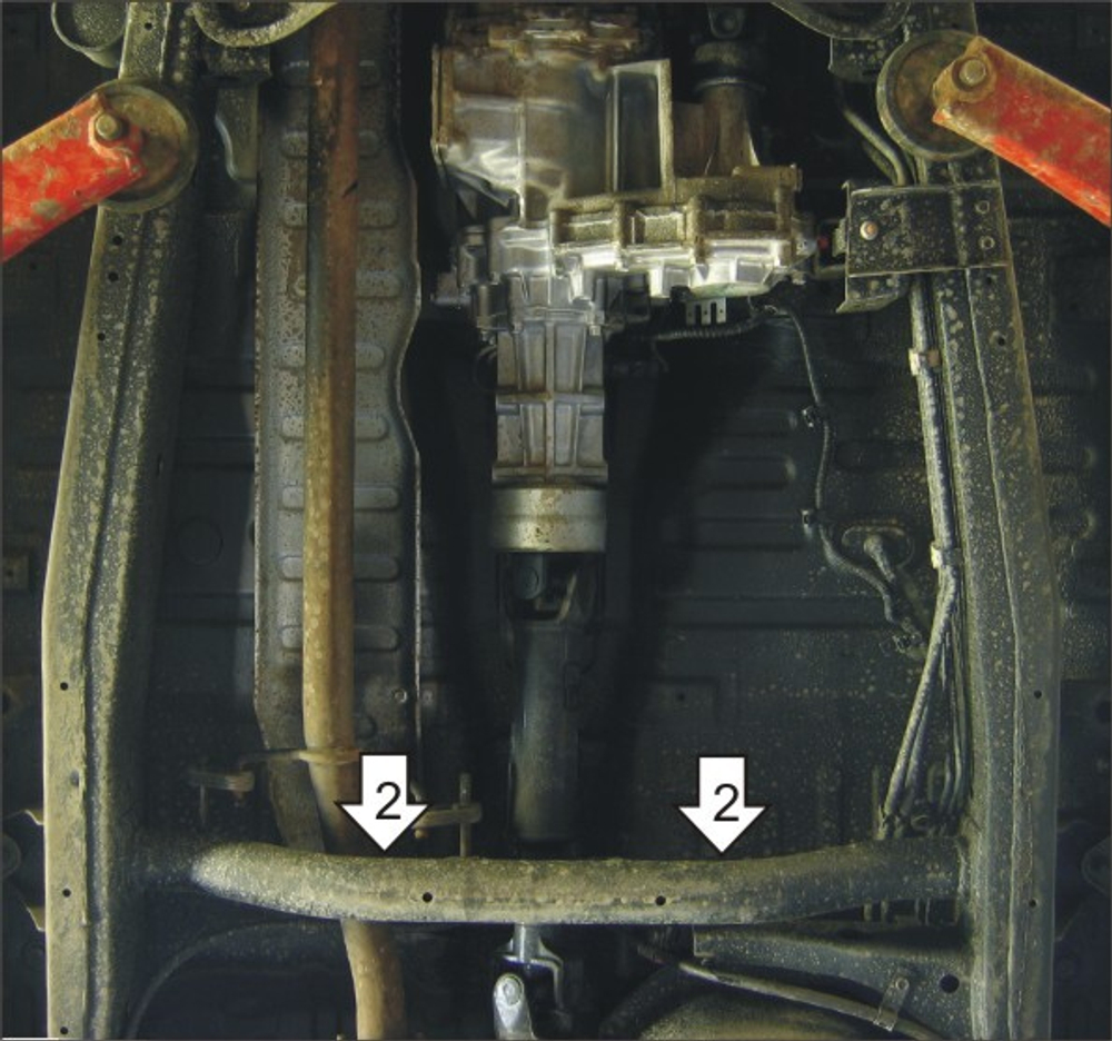 Защита Разд. коробки. 5 мм, Алюминий. для Mitsubishi L 200 2006-2014, Mitsubishi L 200 2014-2015 MOTODOR.31311