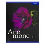 Тетрадь 48л., А5, клетка, Alingar "Beautiful flowers", скрепка, мелованный картон (стандарт), выб УФ лак, блок офсет, 4 дизайна в пленке т/у