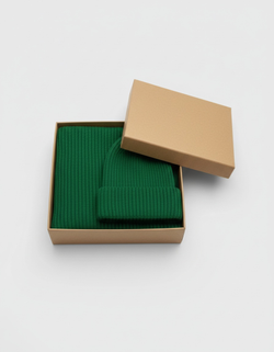 Набор из зеленой шапки и шарфа