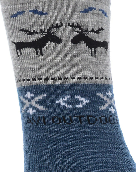 Термоноски детские с оленями серо-синие NordKapp 515/3
