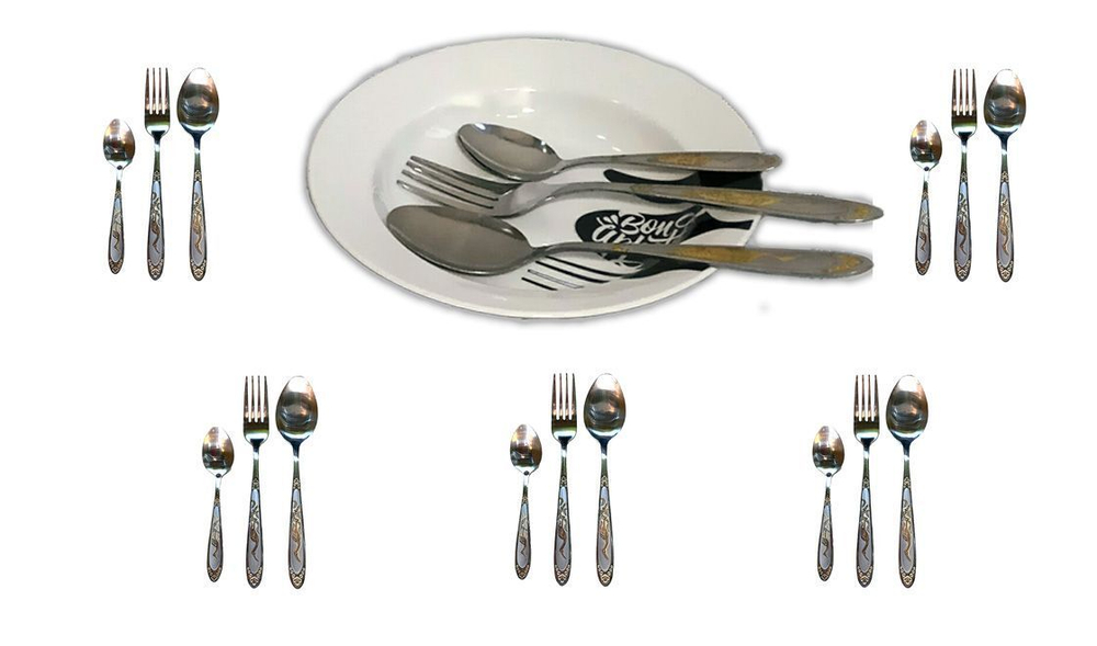 Набор столовых приборов 18шт., материал нержавеющая сталь