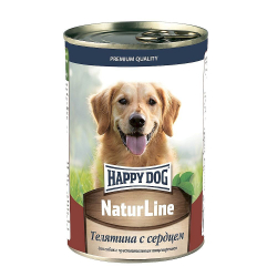 Happy Dog Natur Line консервы с Телятиной и сердцем для собак 410г