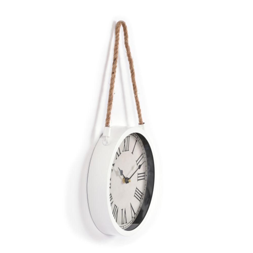 Innova Часы W08311, материал металл + крафт веревка, диаметр 22 см, цвет белый | Innova