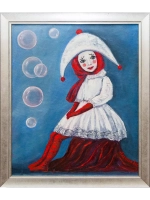 Картина маслом "Коломбина" Алексеева