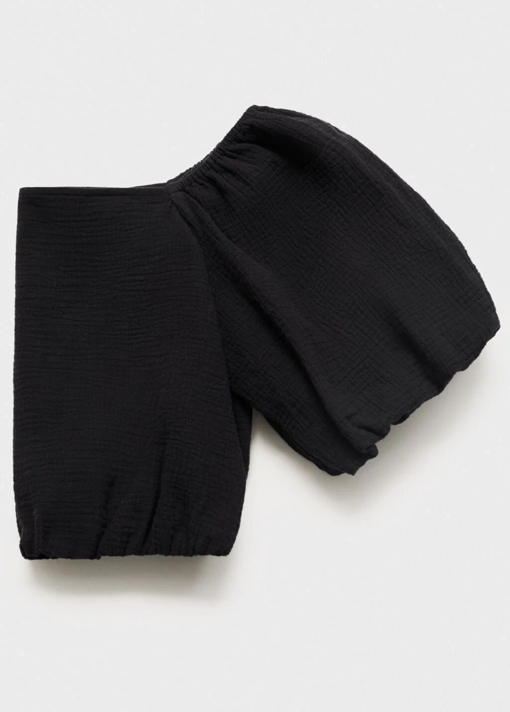 Хлопковая блузка с рукавами-фонариками