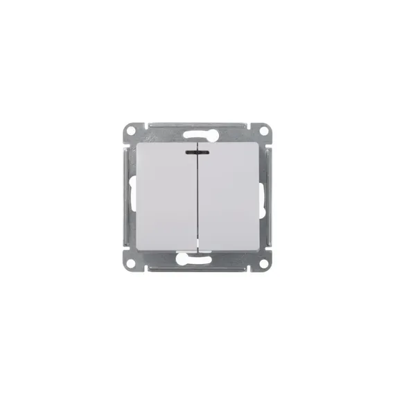 Выключатель 2-кл. СП Glossa 10А IP20 (сх. 5а) 10AX с подсветкой механизм бел. SE GSL000153