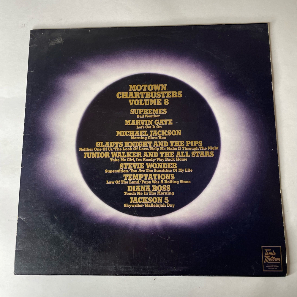 Винтажная виниловая пластинка LP Сборник Фанка Motown Chartbusters Vol. 8 (Англия 1973) (Marvin Gaye, Michael Jackson, Stevie Wonder и др)