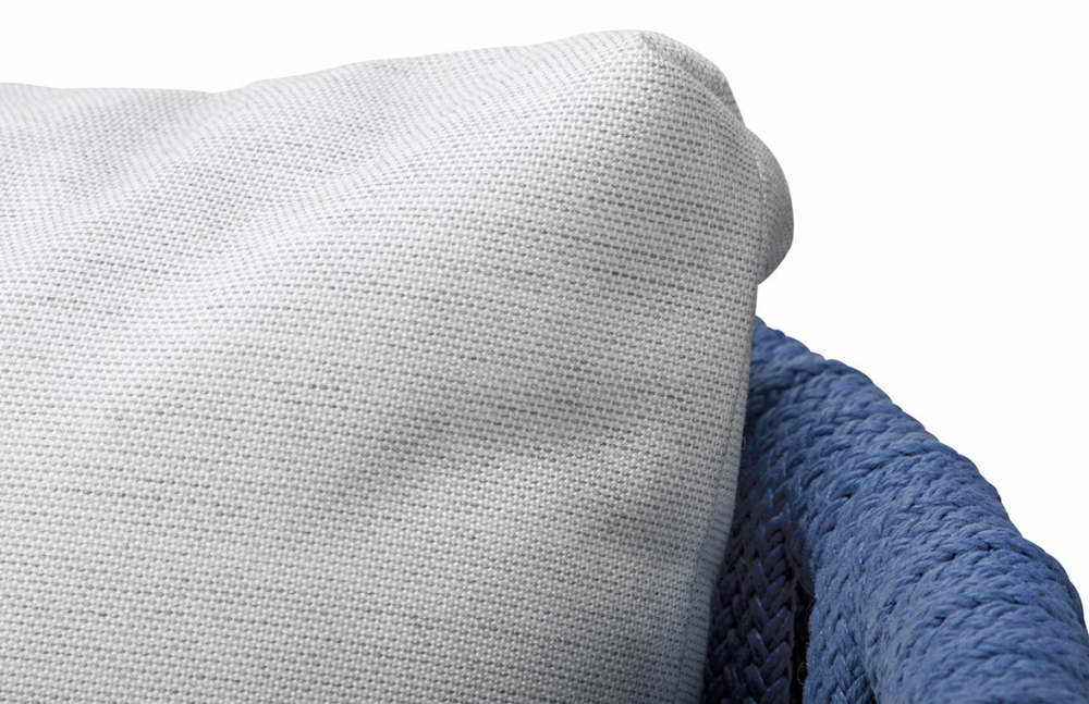 Кресло плетеное с подушкой Scab Design Lisa Filo Nest, лен, полуночный, лед