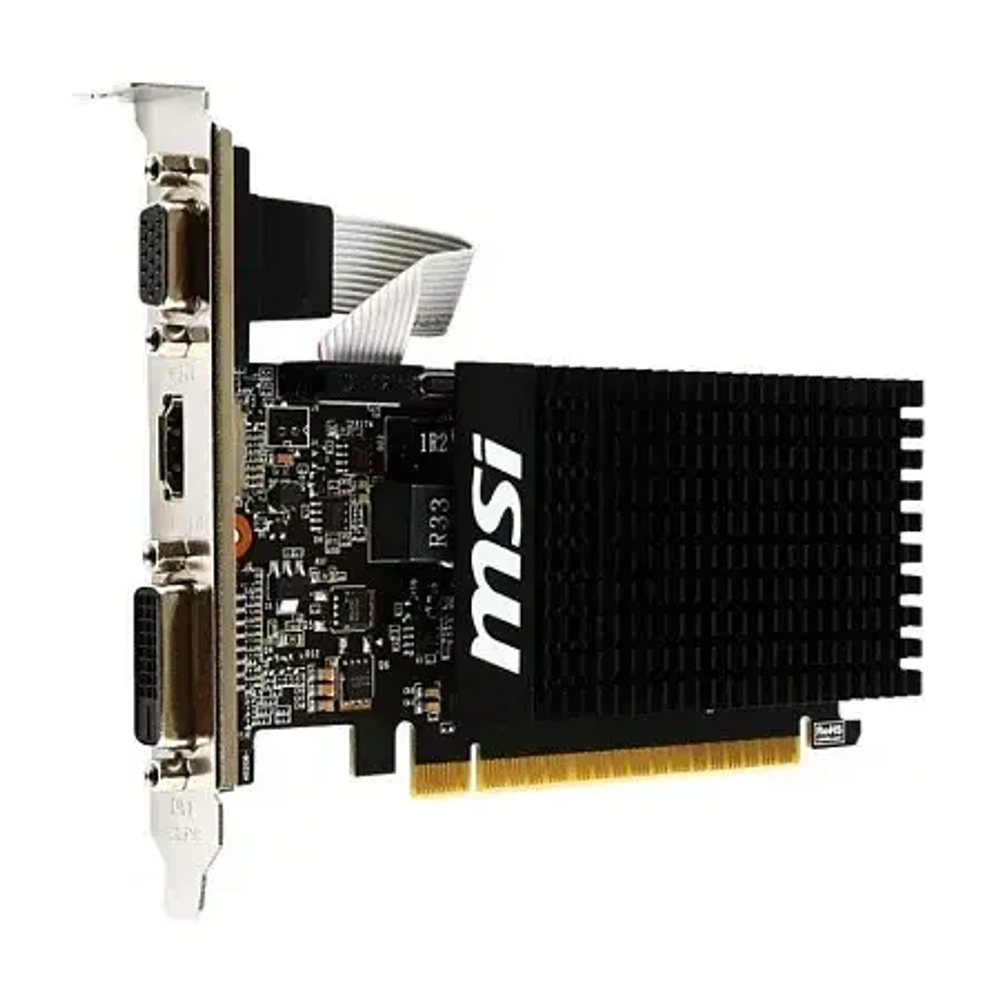 Видеокарта MSI GeForce GT 710, 2GB DDR3 64-bit 1xVGA 1xDVI 1xHDMI GT 710 2GD3H LP
